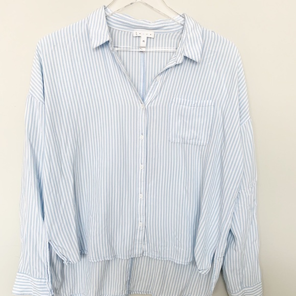 Striped Button Down in Blue & White by Leith - Picture 2 of 4